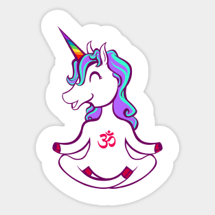 Unicorn Yoga Sticker